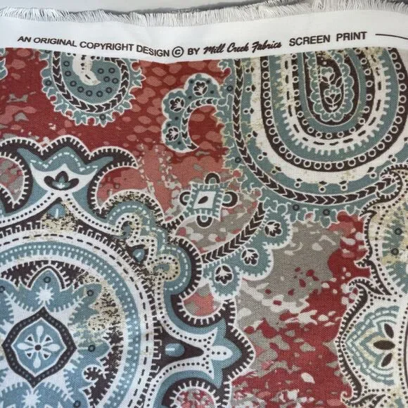 Swavelle / Mill Creek Indoor/Outdoor Houssie /Fresco Cinnabar 2 Yard - Picture 3 of 3